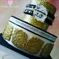 Textured birthday cake
