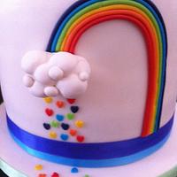 Rainbow pandicorn cake