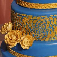 Blue & Golden cake