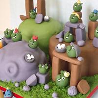 playable angry birds cake