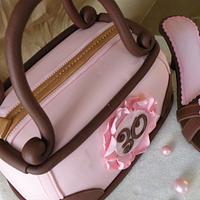 Pink and Brown Purse and Shoe 30th birthday