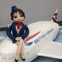 British airways plane cake