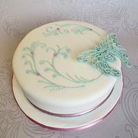Art Nouveau Butterfly Cake