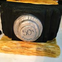 Old Fashioned Camera 50th Birthday Cake