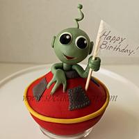 Alien Birthday Cake