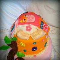 Owl Themed Baby Shower Cake