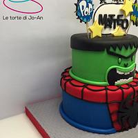 Avengers cake Hulk Vs. Spiderman