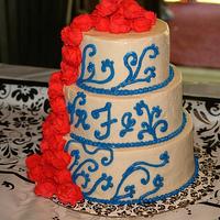 4th of July wedding cake