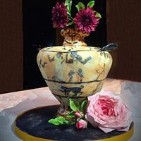 Greek Vase and Flowers