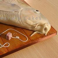 Sculpted barbel fish cake