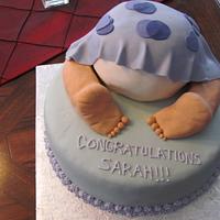 Baby bum cake with cute little toes