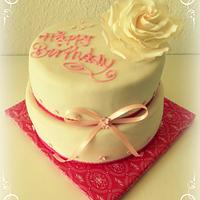 Rose birthday cake