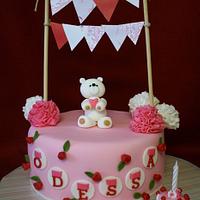 First Birthday Bunting Style Cake