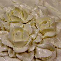 Italian buttercream cake with flowers