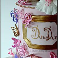 Pink ruffles & butterflies