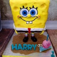 SpongeBob square pants cake