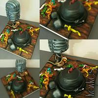 Stood mic and MADNESS themed cake xx