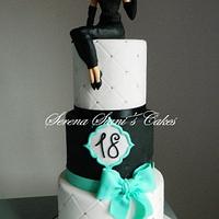 eighteenth birthday cake with <3 Audrey Hepburn <3