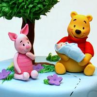 Winnie the Pooh and Friends Baby Shower Cake
