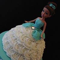A 2 tier doll cake for my daughter