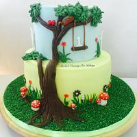 Kanmani Paapa theme Birthday cake