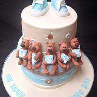 Cute Teddies - Oisin's christening cake 