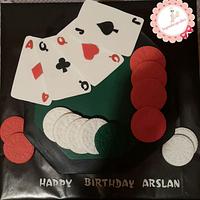 Poker theme cake