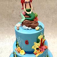 Ariel the little mermaid cake