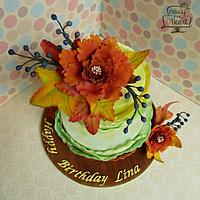 Autumn Flower Cake
