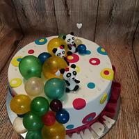 Panda's with many balloons