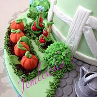 Peter Rabbit and garden cake