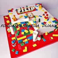 Lego themed cake