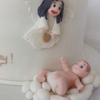 Baby shower angel cake