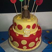 curious george inspired cake