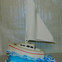 Sailboat Cake Inspired by Courtney's Cakes