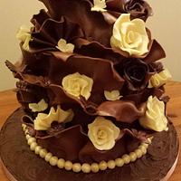 Chocolate Wrap/Rose Cake