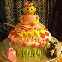 Sophia's Picnic with Teddy Birthday Cake