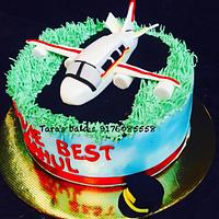 Airplane themed cake. 