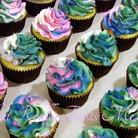Tie-dyed Cupcakes