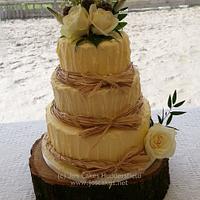 Rustic 3 Tier Wedding Cake