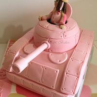Girl Army Tank Cake