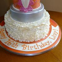 Livy's Sweet 16 Ballet inspired cake for Icing Smiles
