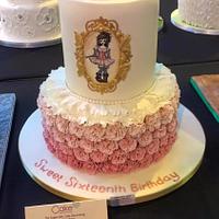 ruffle rose cake - Cake International Entry - Spring Birmingham 2016  
