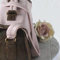 Vintage highheel and bag with roses