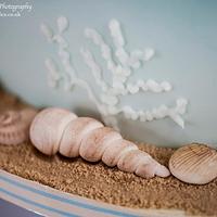 Beach Hut Wedding Cake