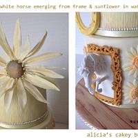 Sunflowers & white horses 50th birthday