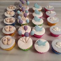 Baby Shower cake and cupcakes
