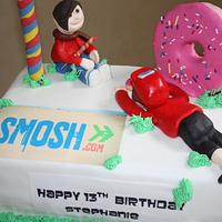 Smosh Food Wars Cake with matching cookies