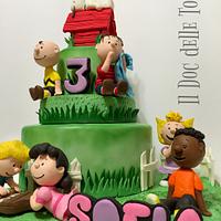 Snoopy&Peanuts cake 