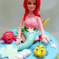 Ariel mermaid cake